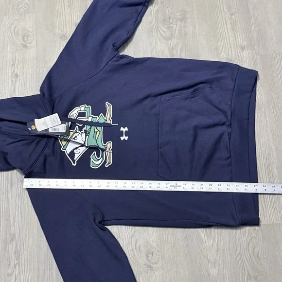 Notre Dame Fighting Irish Men's M Loose Fit Navy Graphic NCAA Pullover Hoodie - Picture 10 of 11